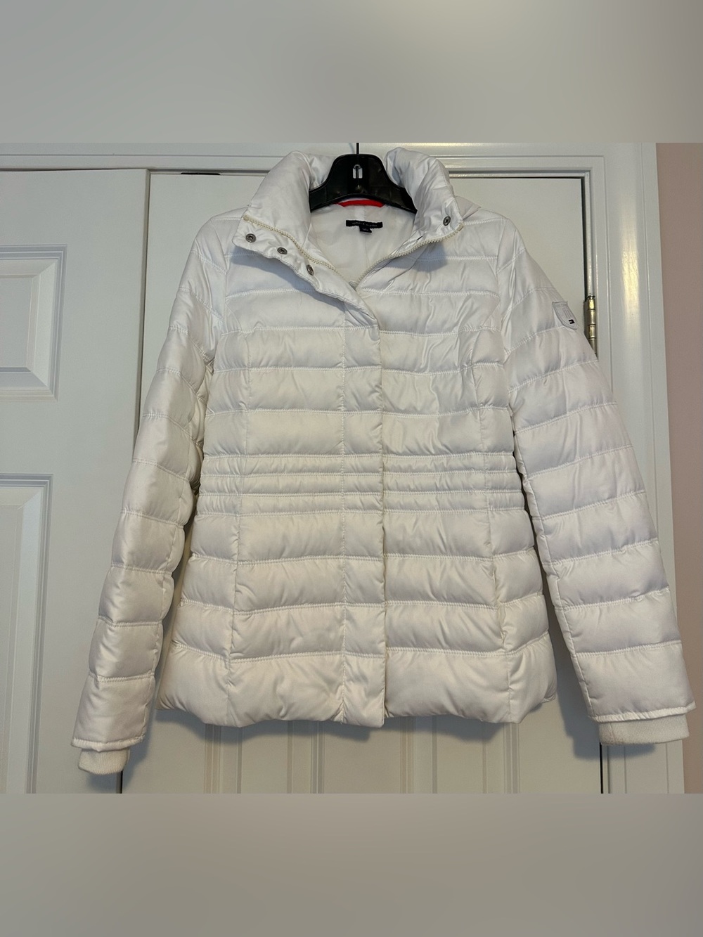 Tommy Hilfiger White Quilted Puffer Jacket